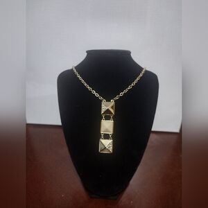 Gold pyramid necklace
